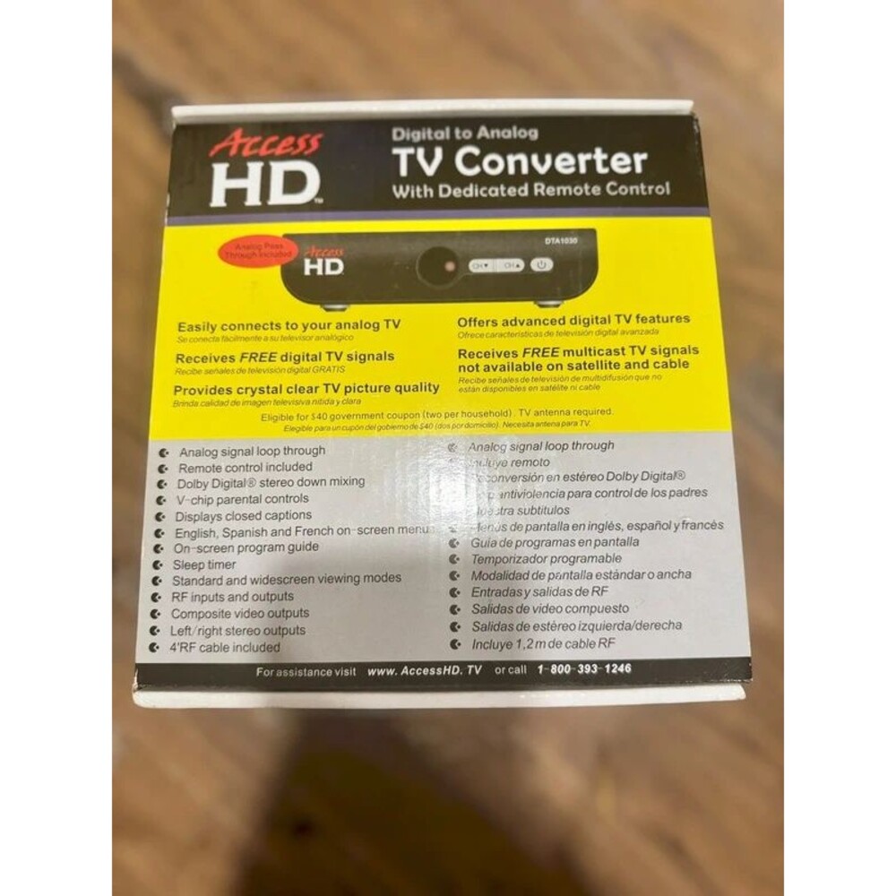 Access HD DTA1030 Digital to Analog TV Converter Box With Remote